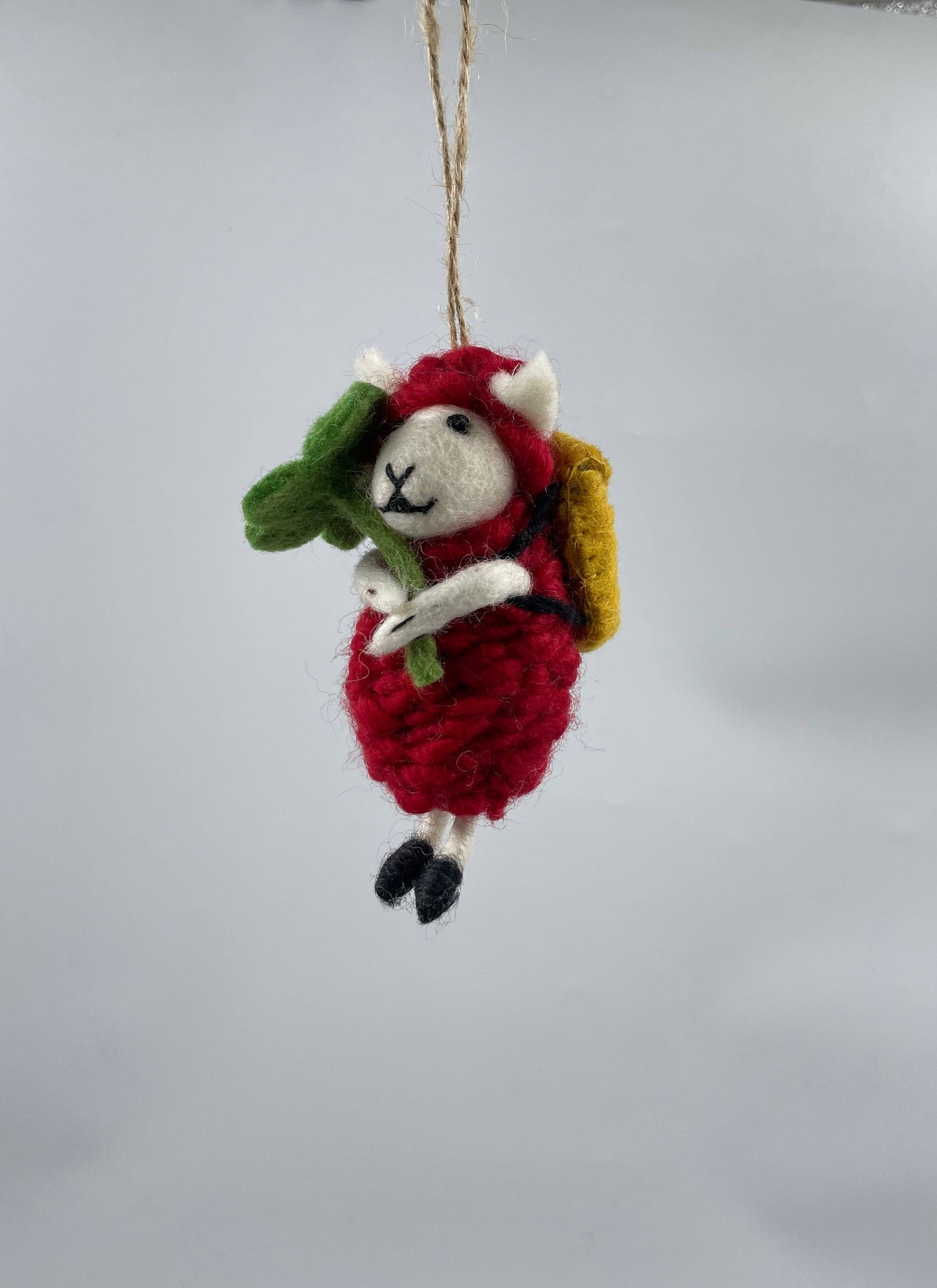 Felt Sheep With Flower Christmas  Decoration
