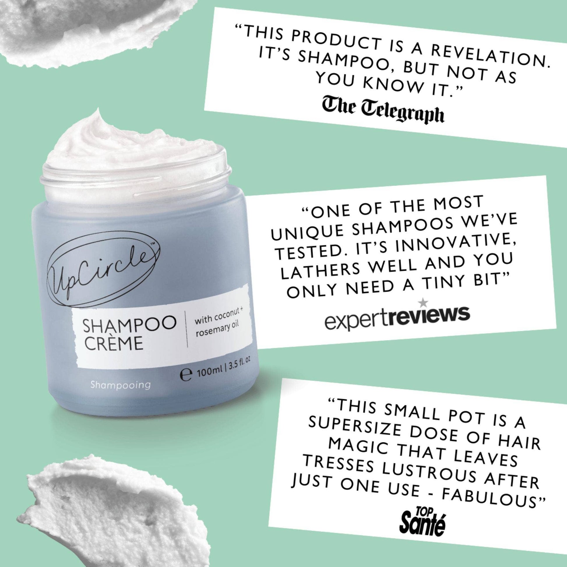 Vegan Spa Hair Care Duo with Coconut, Rosemary + Grapefruit Oils.