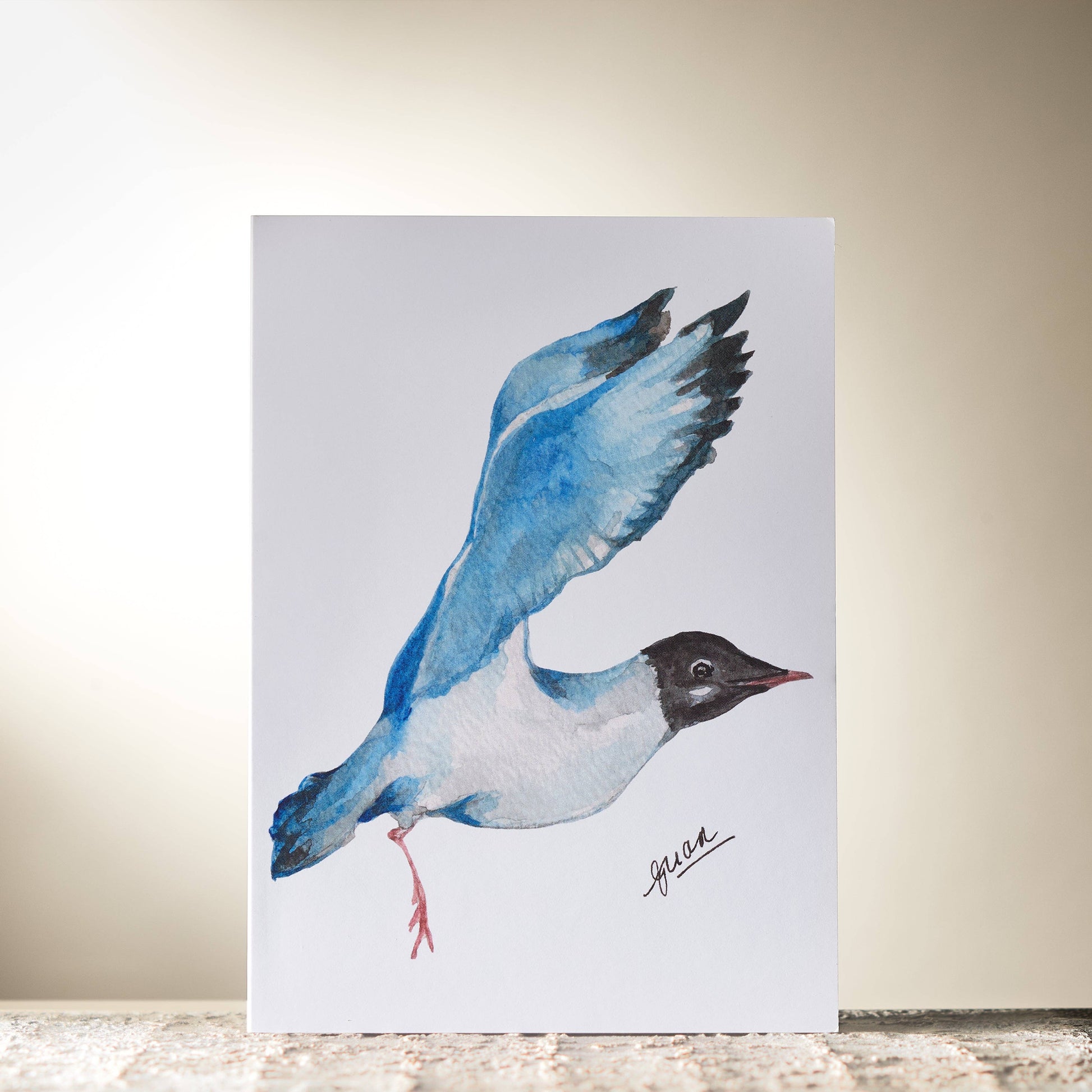Flying Gull Card by Guan