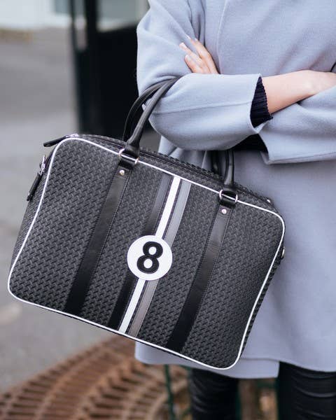 No 8 'Williams"   Grey Canvas & Leather Computer Bag