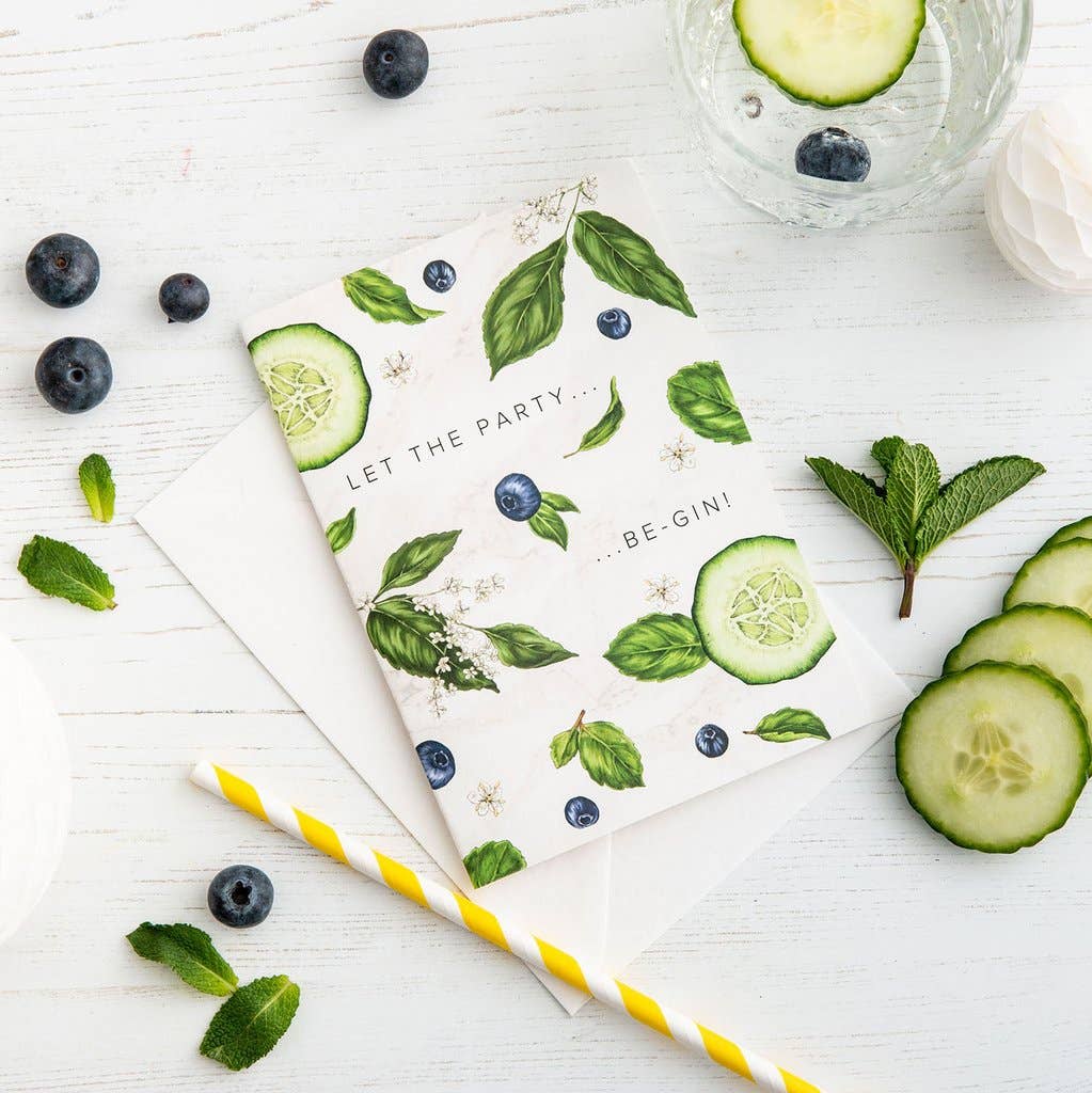 Botanical Party Card – Gin Design