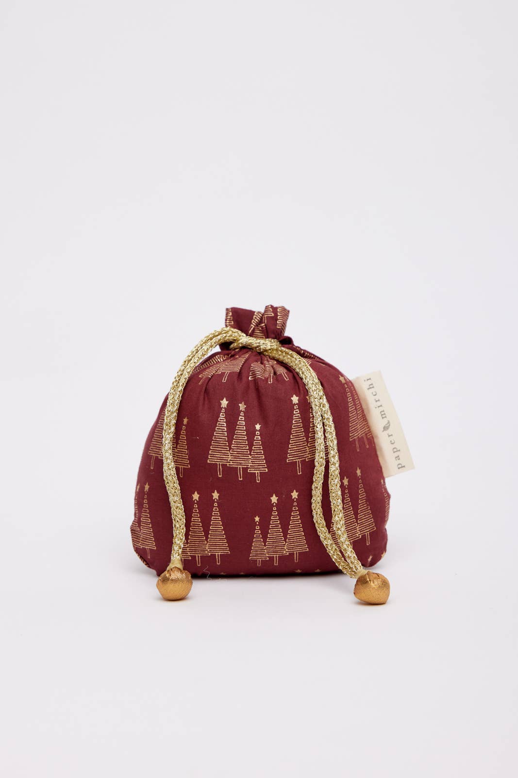 Small Reusable Fabric Gift Bags Double Drawstring