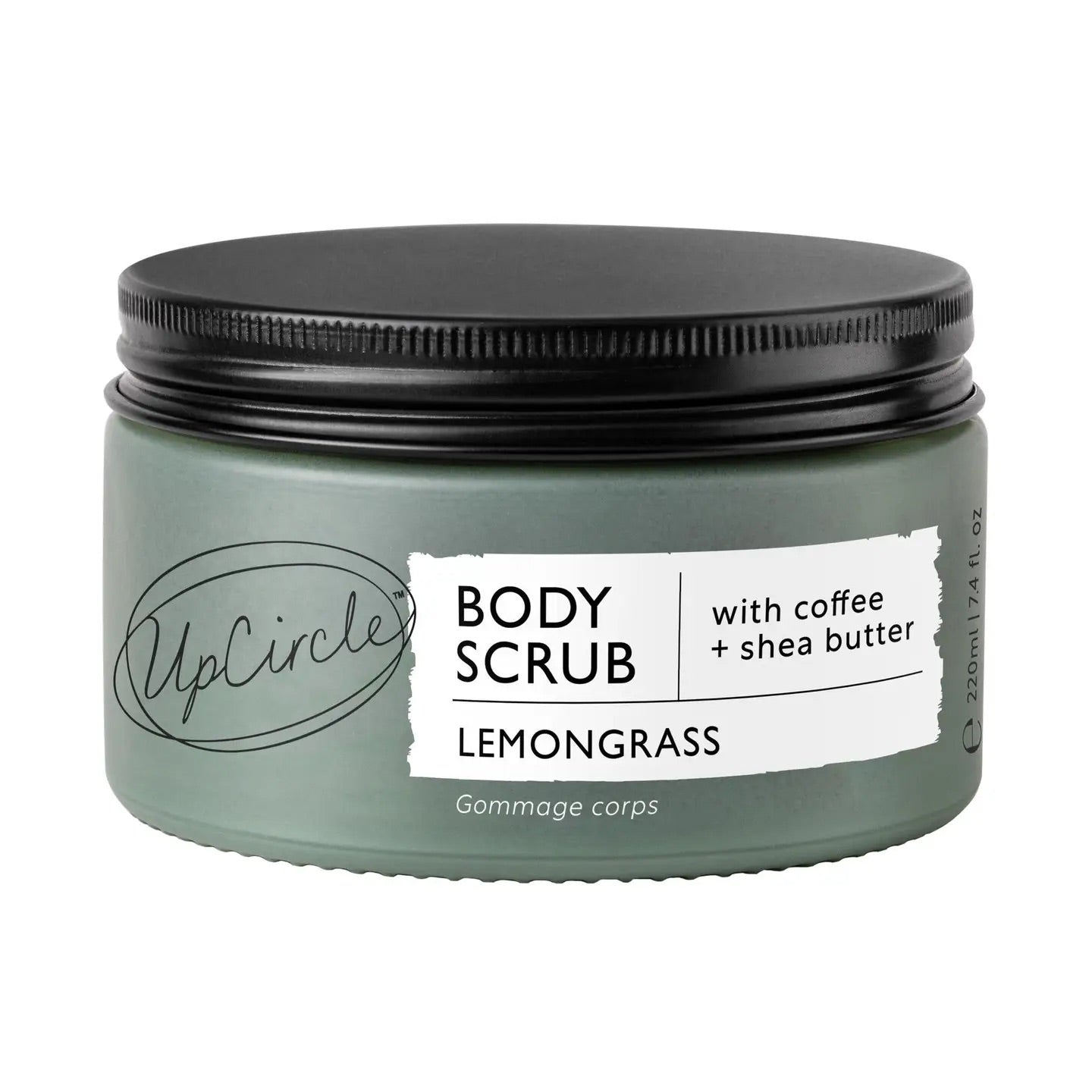 Vegan Eco Lemongrass Body Scrub with Coffee + Shea Butter