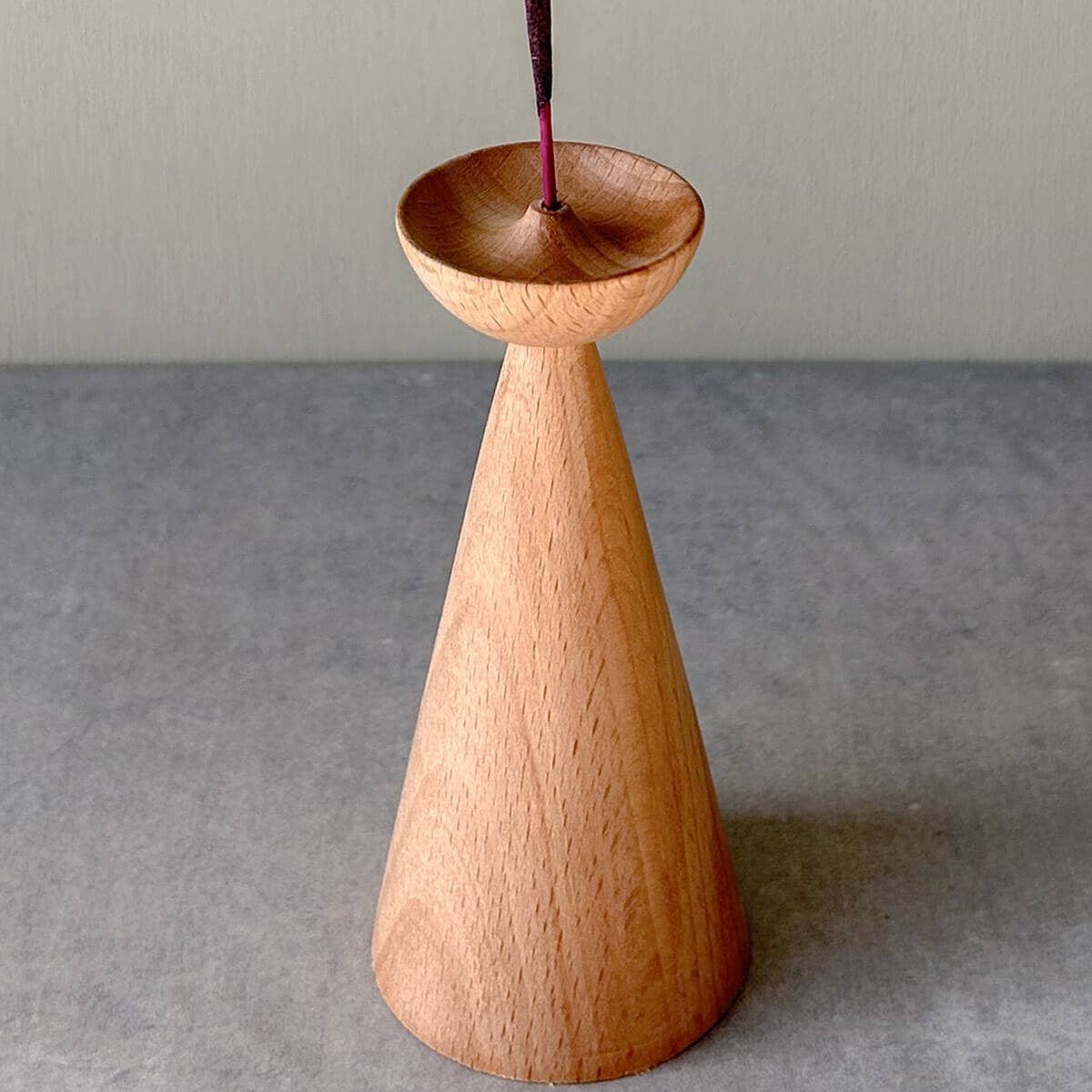 Scottish Beech Incense Holder, Cone