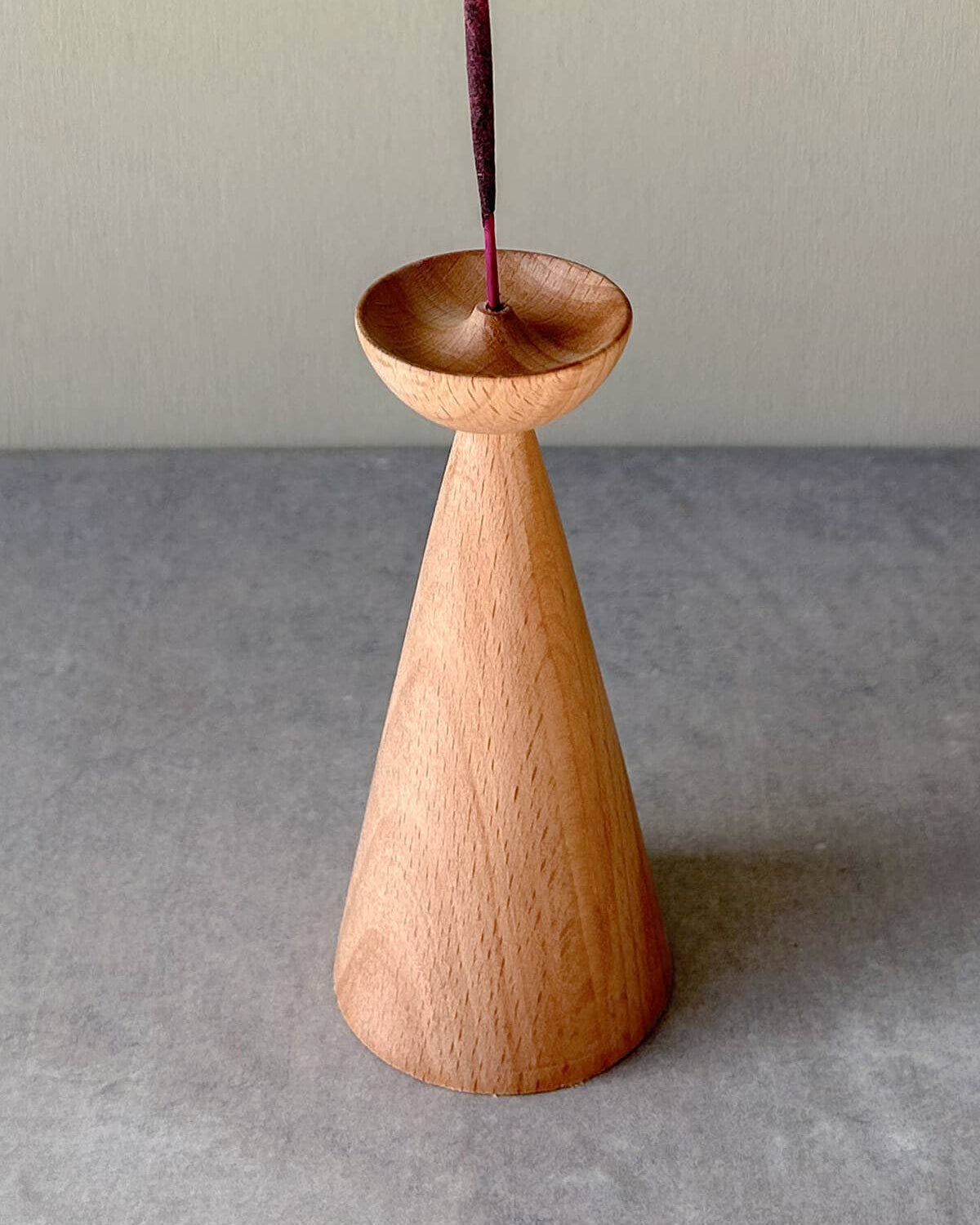 Scottish Beech Incense Holder, Cone