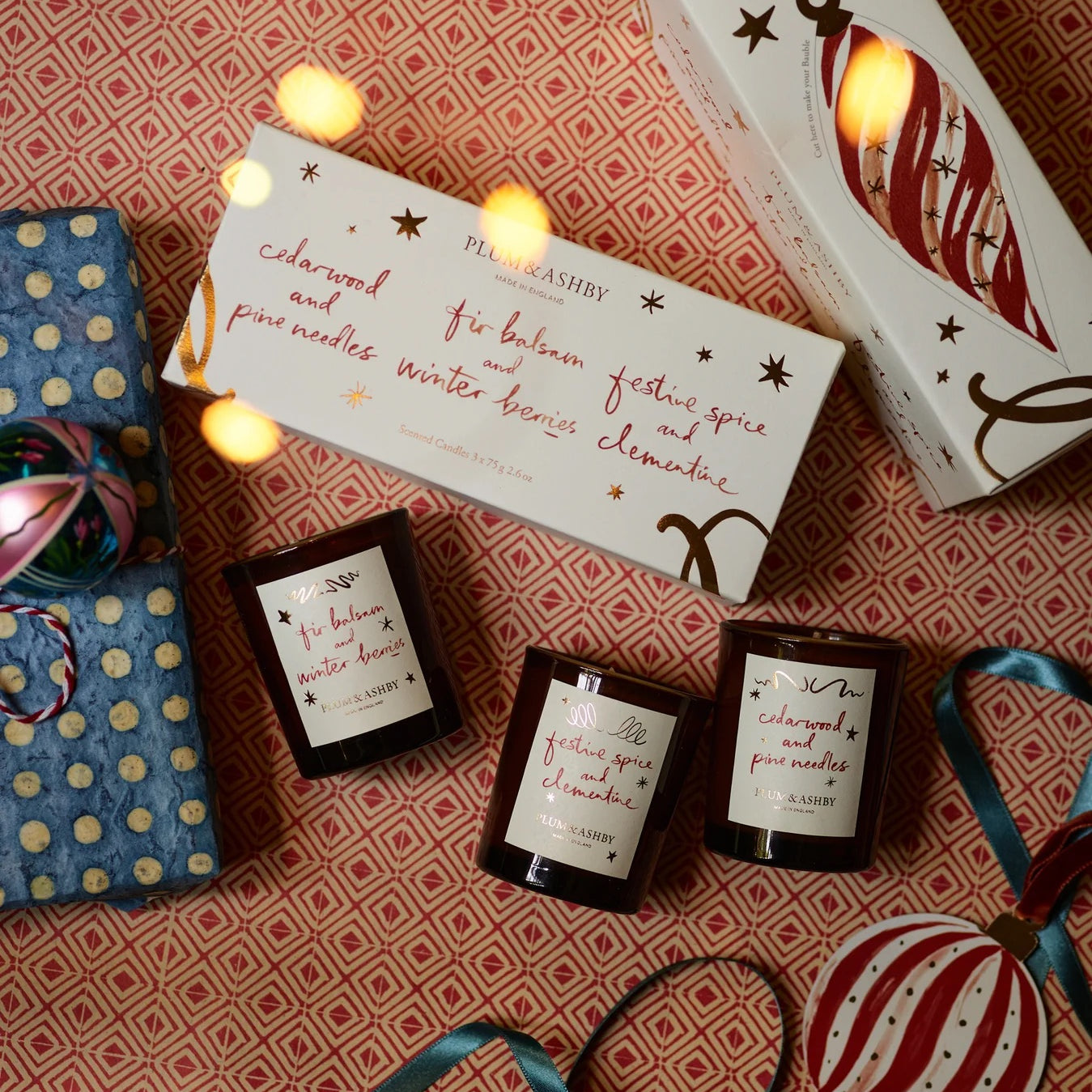 Christmas Fragranced Votive Candle Set Of Three x 9cl