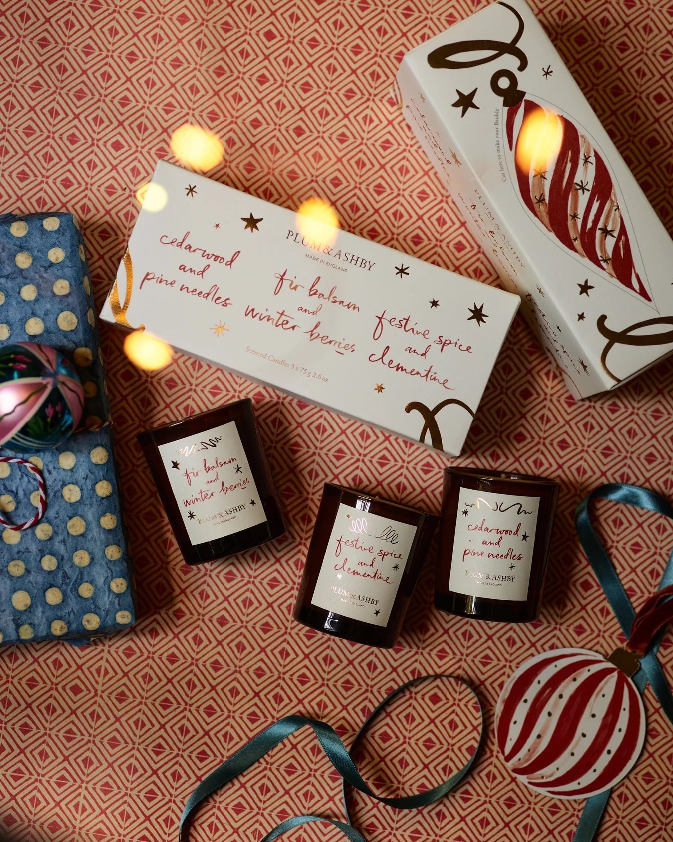 Christmas Fragranced Votive Candle Set Of Three x 9cl