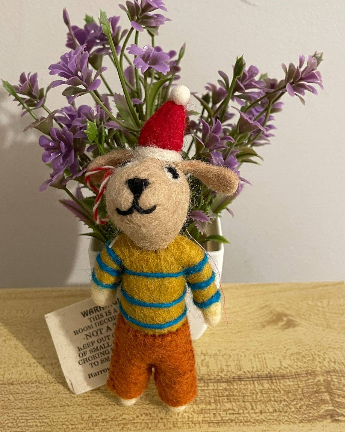 Handmade Dog  Felt Christmas Decoration