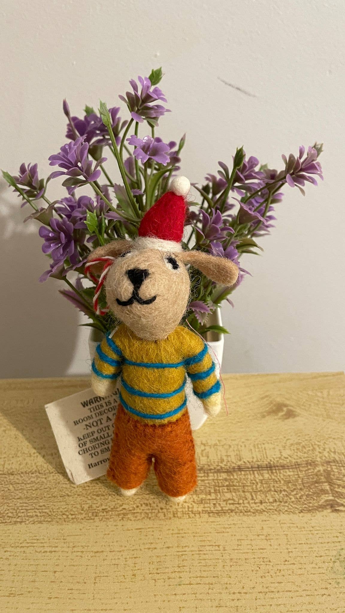 Handmade Dog  Felt Christmas Decoration