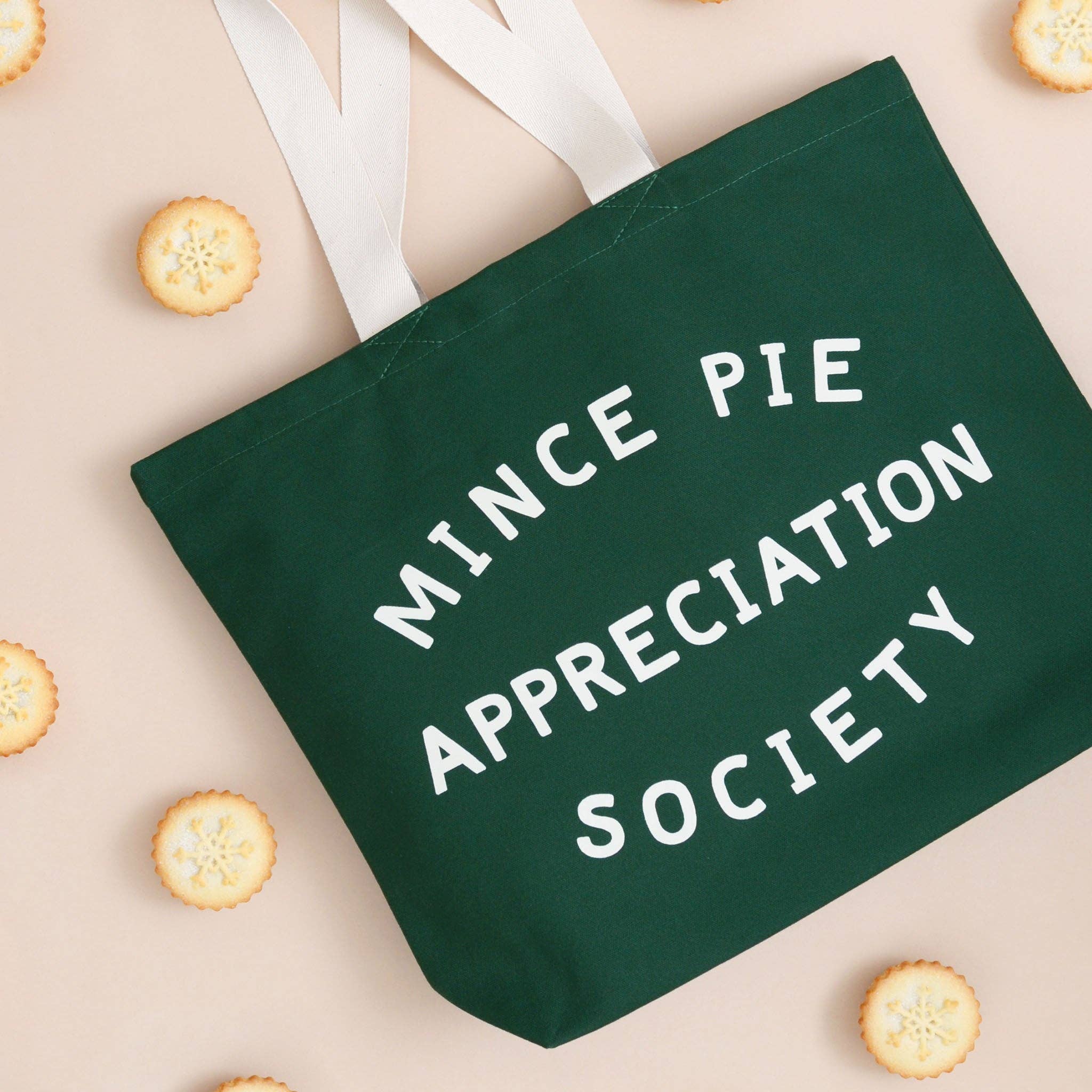 Mince Pie Appreciation Society - Forest Green Tote Bag
