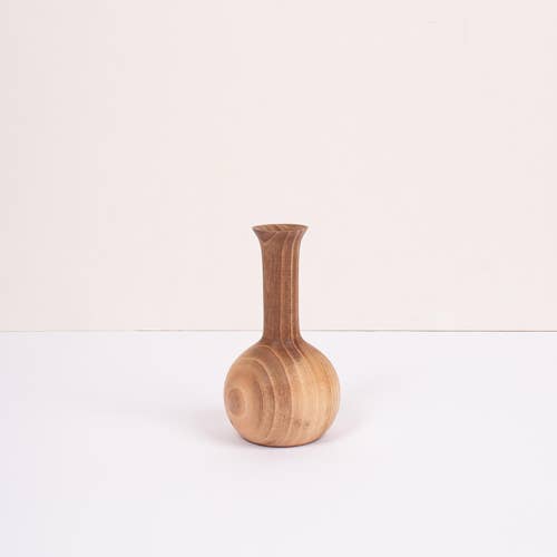 Walnut Wood Mini Vase, Joni: Large