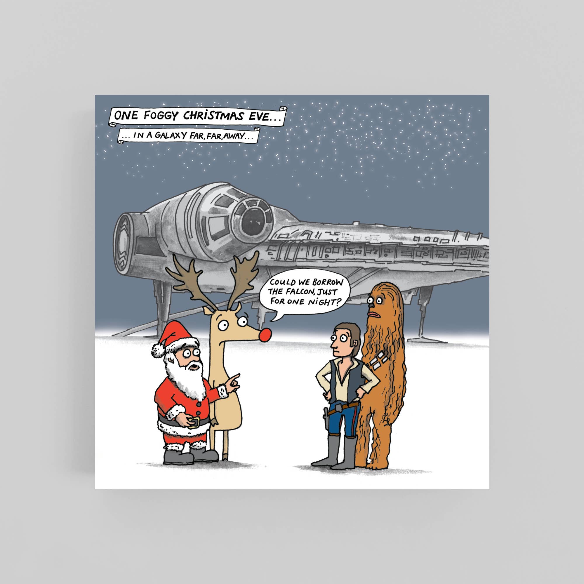 "Star Wars Millennium Falcon''- Christmas Card