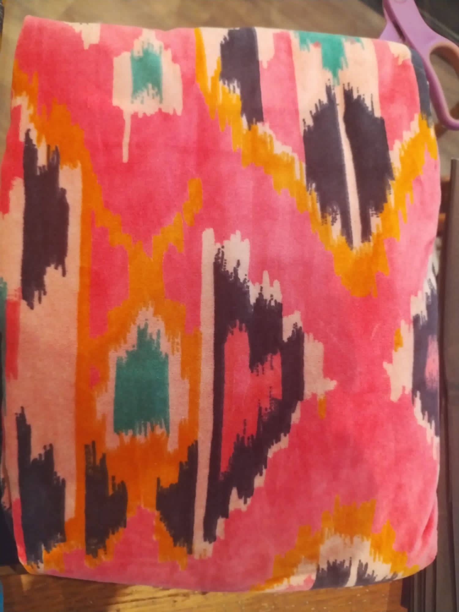 Velvet Robe - Pink Ikat