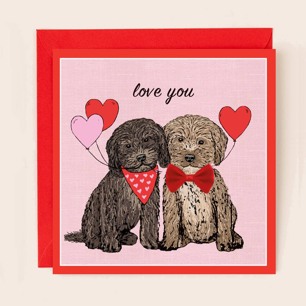 Cockapoo Dog Valentines Card