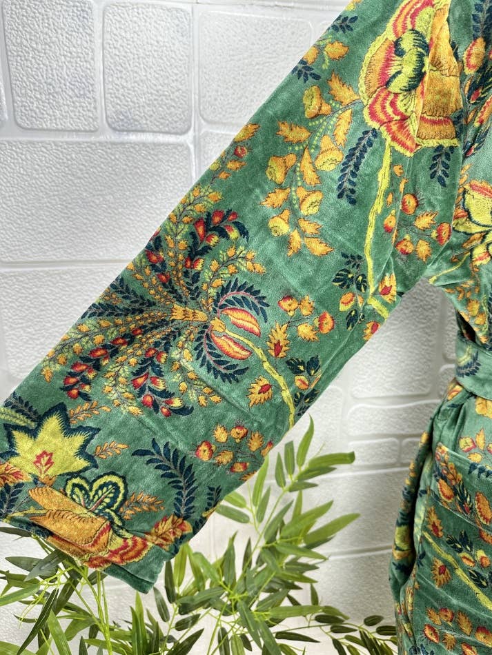 Emerald Green Luxury Velvet Robe