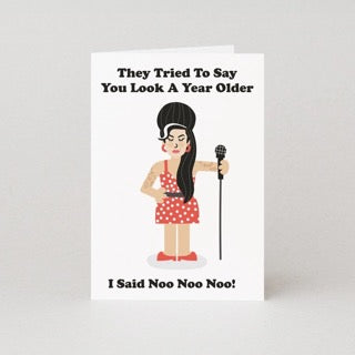 Happy Birthday Card - Amy Winehouse Birthday Card - Funny Birthday Card - Cute Birthday Card For Her - Music Gifts - Birthday Card Funny - Girlfriend