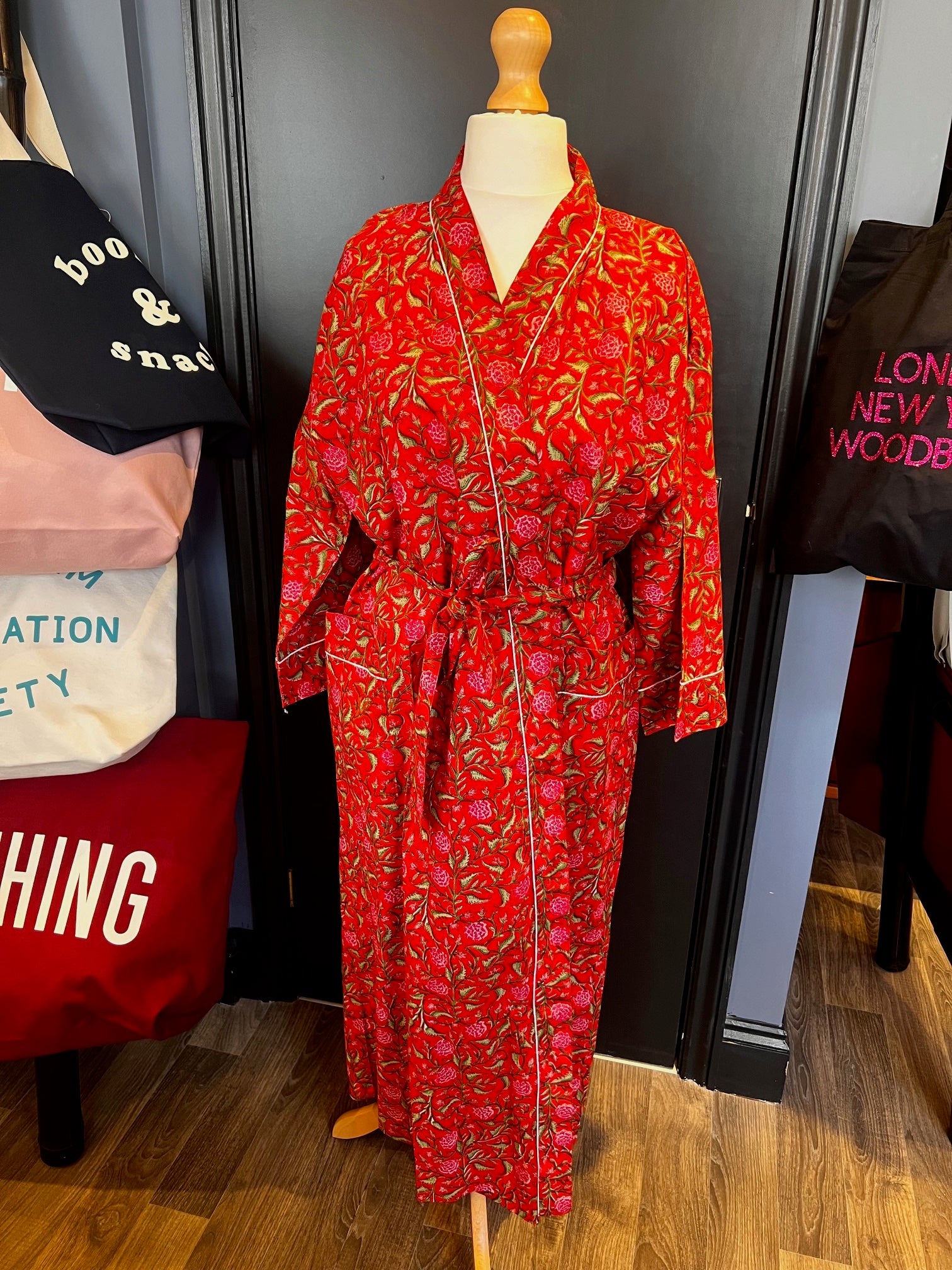 Cotton Red Flower Kimono