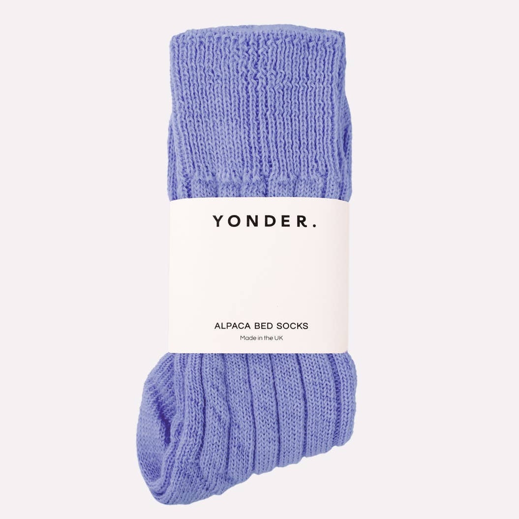 Alpaca Bed Socks | Bluebell: 4-8