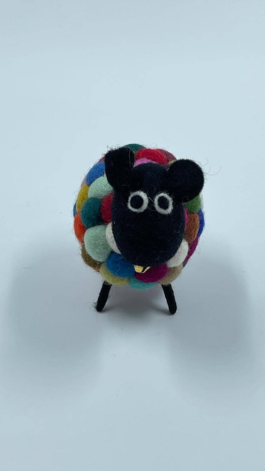 Handmade Felt Rainbow Pompom Sheep
