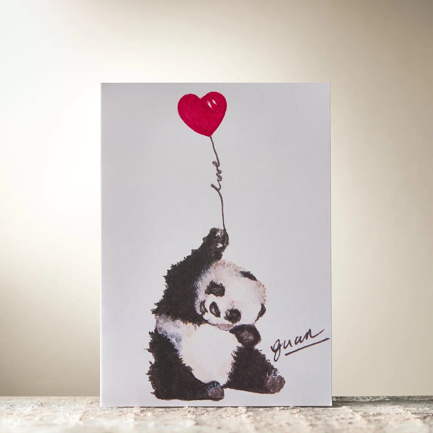 Panda with Balloon Card