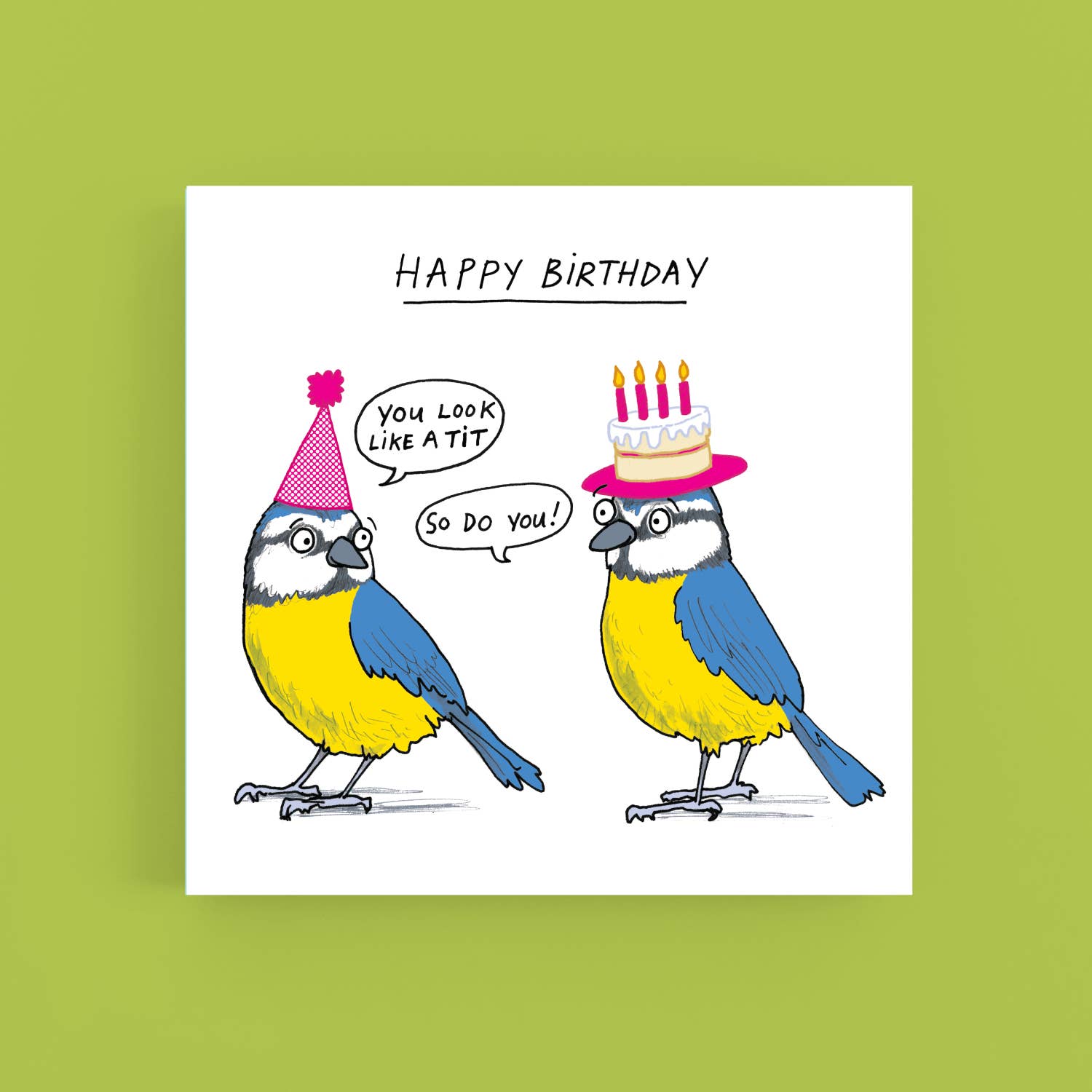 Birthday Tits - Humour - Cartoon - Birthday - Greeting card