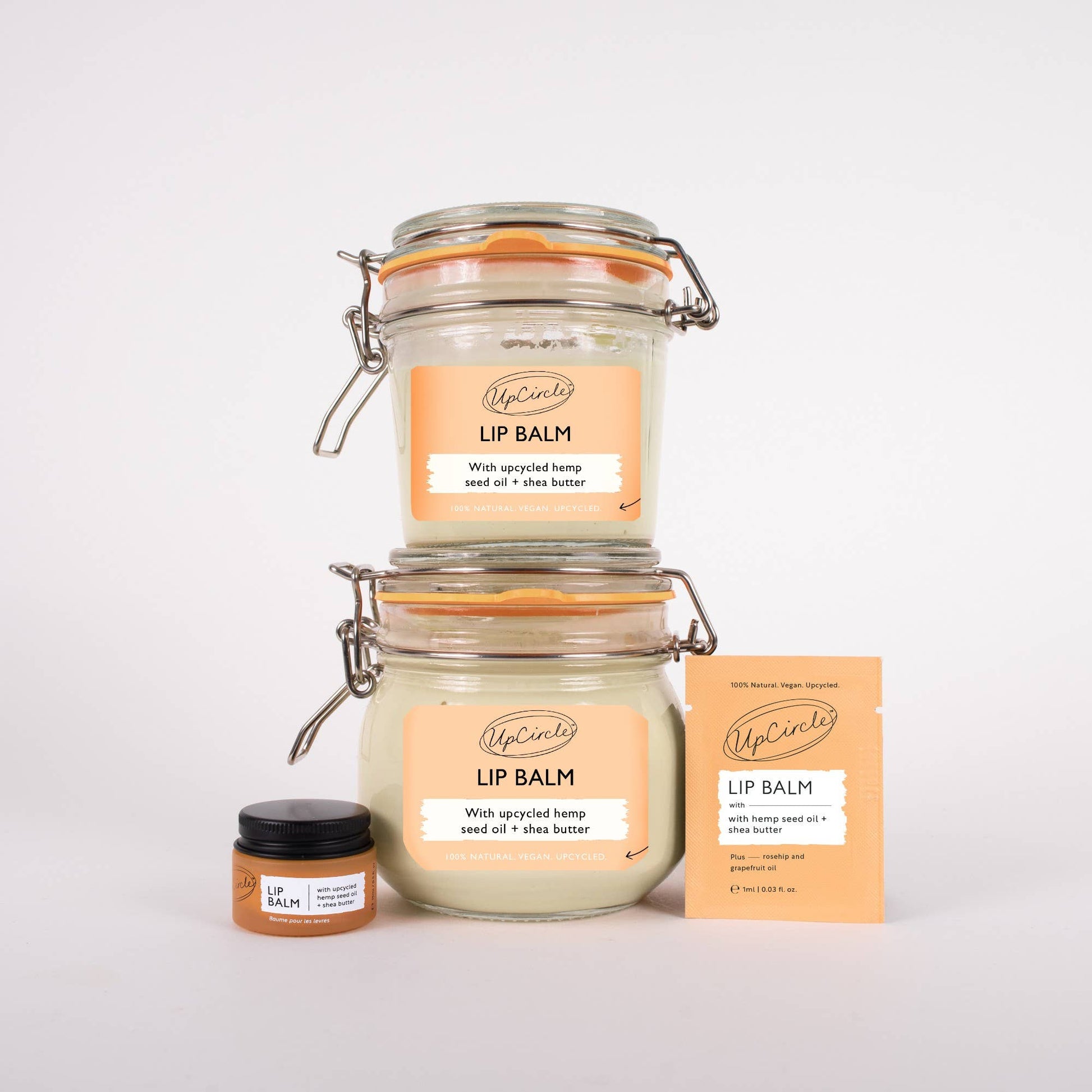 Natural Eco Friendly Vegan Lip Balm with Hemp Seed Oil