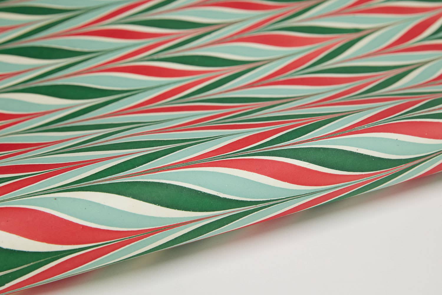 Hand Marbled Christmas Wrapping Paper - CandyStripes Festive