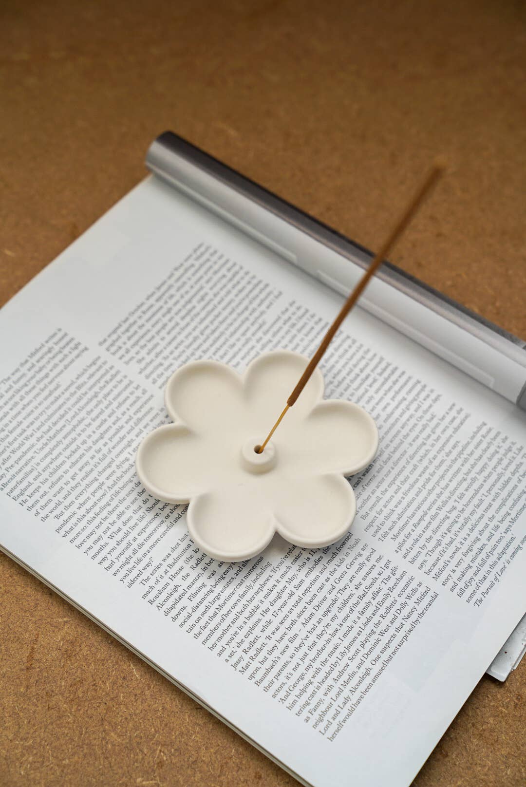 Incense Holder - Concrete - Handmade - Spring Home Decor: Powder Pink