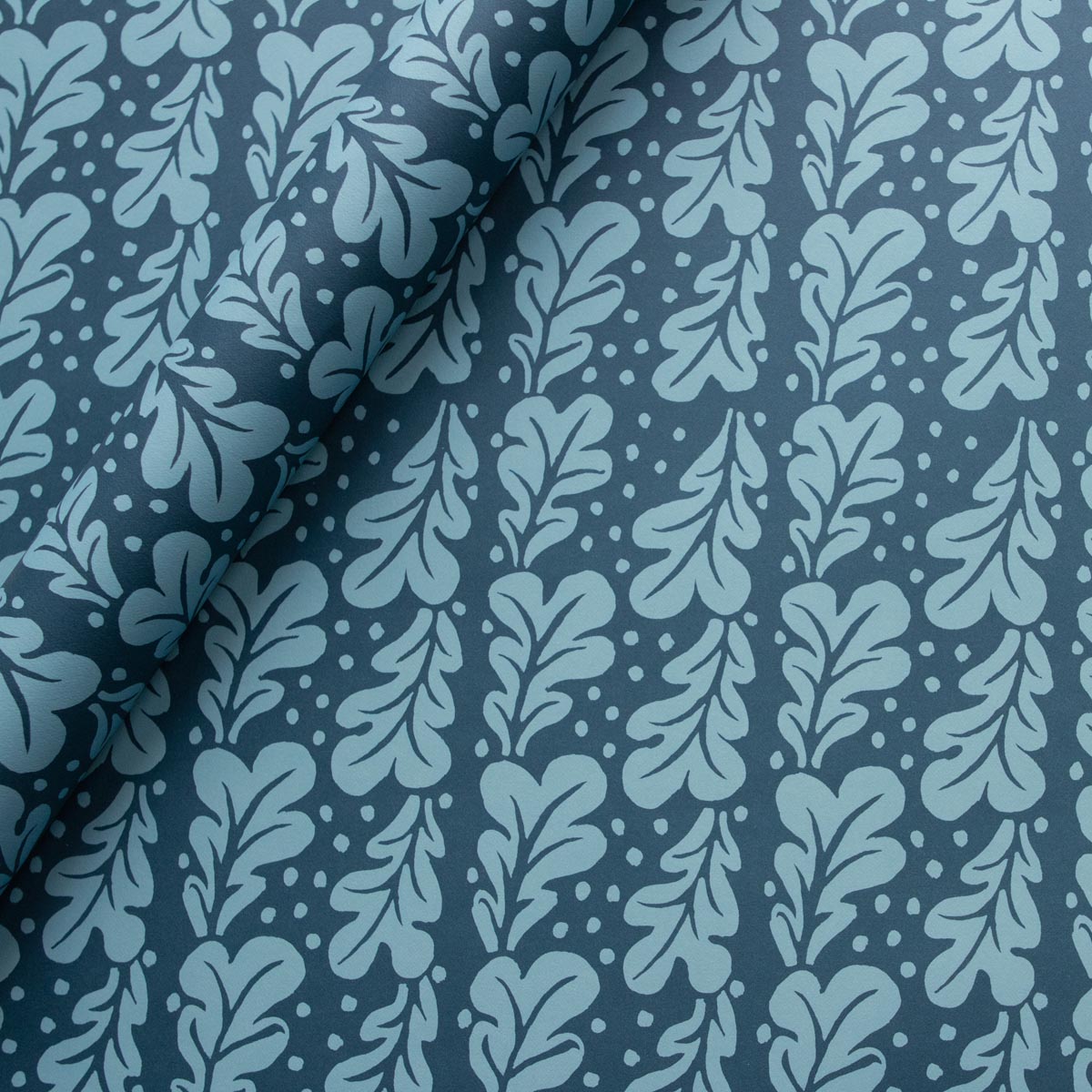 Blue Oak Leaves - Wrapping Paper