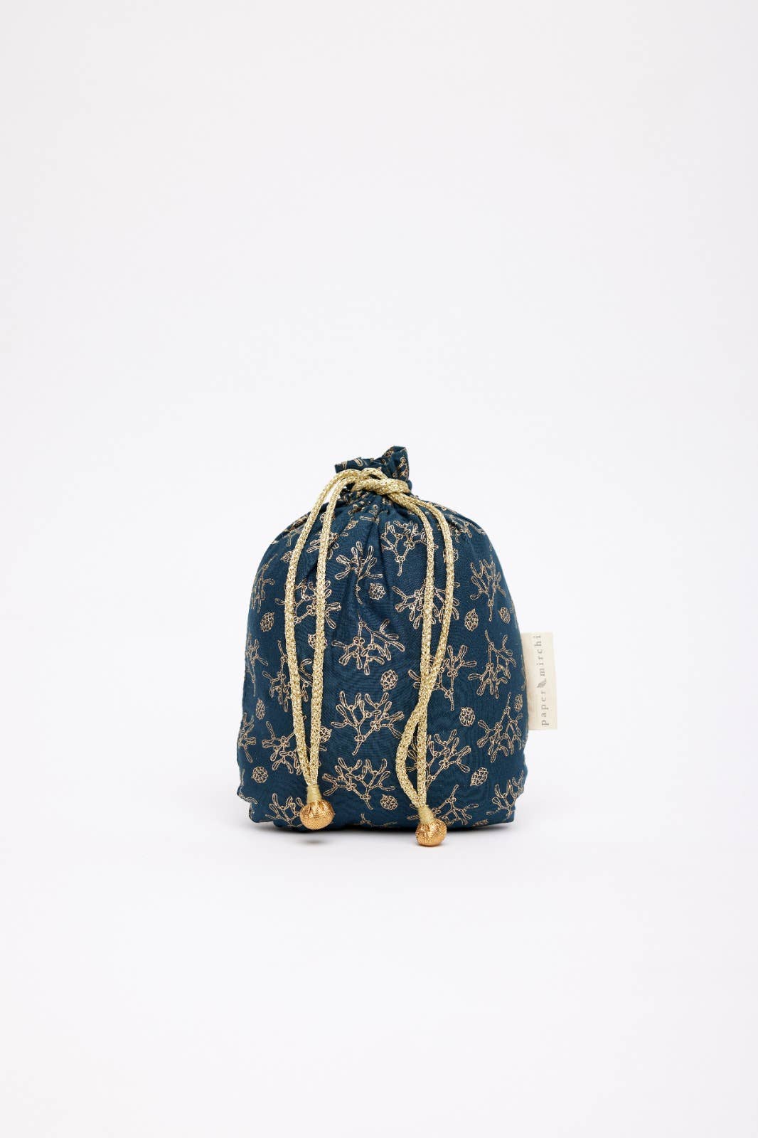 Small Reusable Fabric Gift Bags Double Drawstring