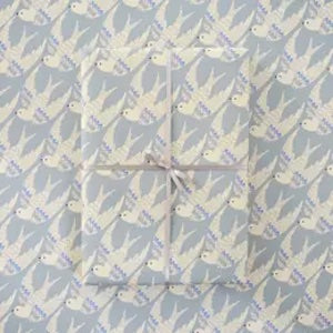 Elvira Van Vredenburgh - Birds In Blue Wrapping Paper