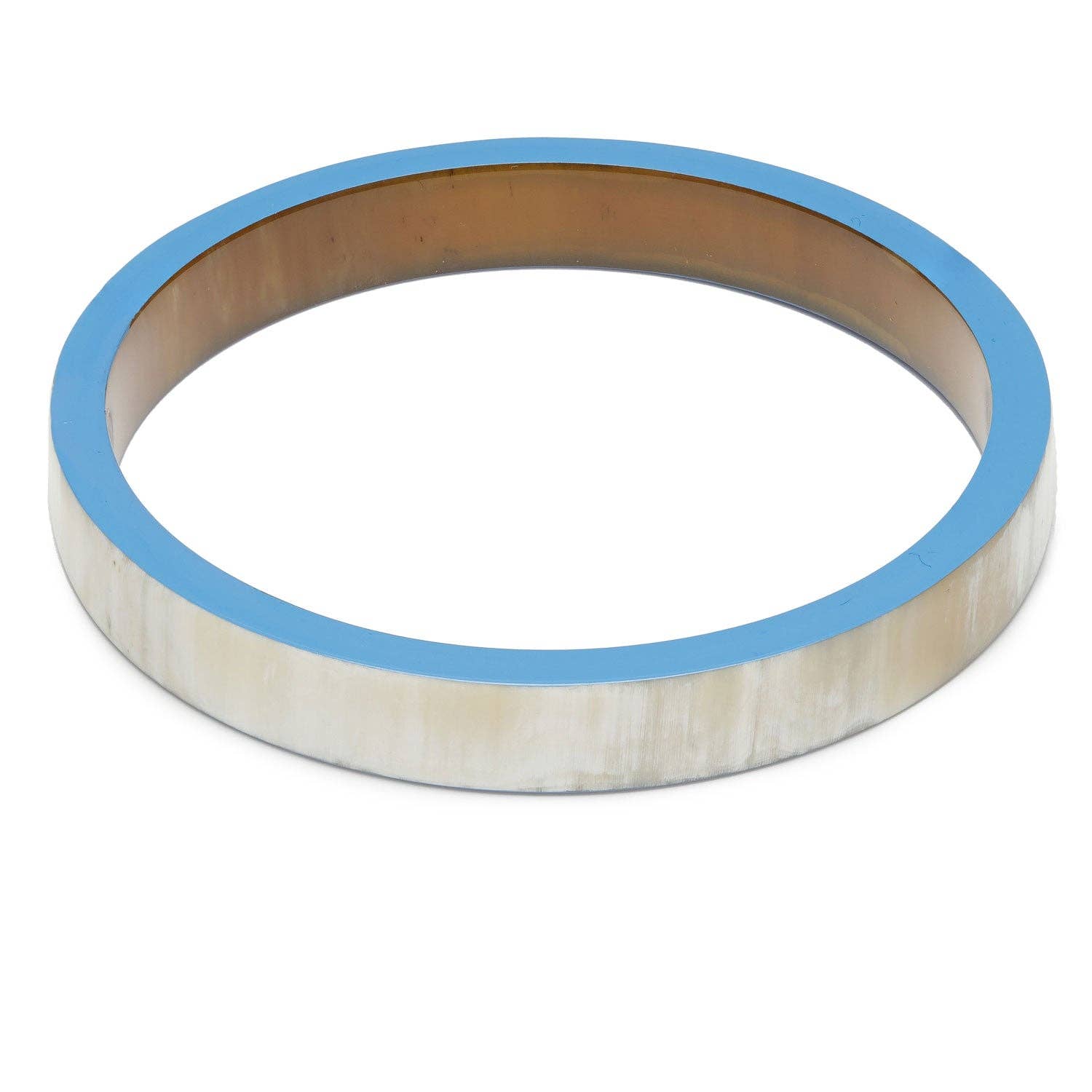 Slim blue and white Natural Bangle