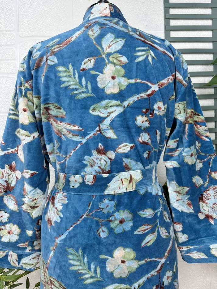 Blue Luxury Velvet Robe