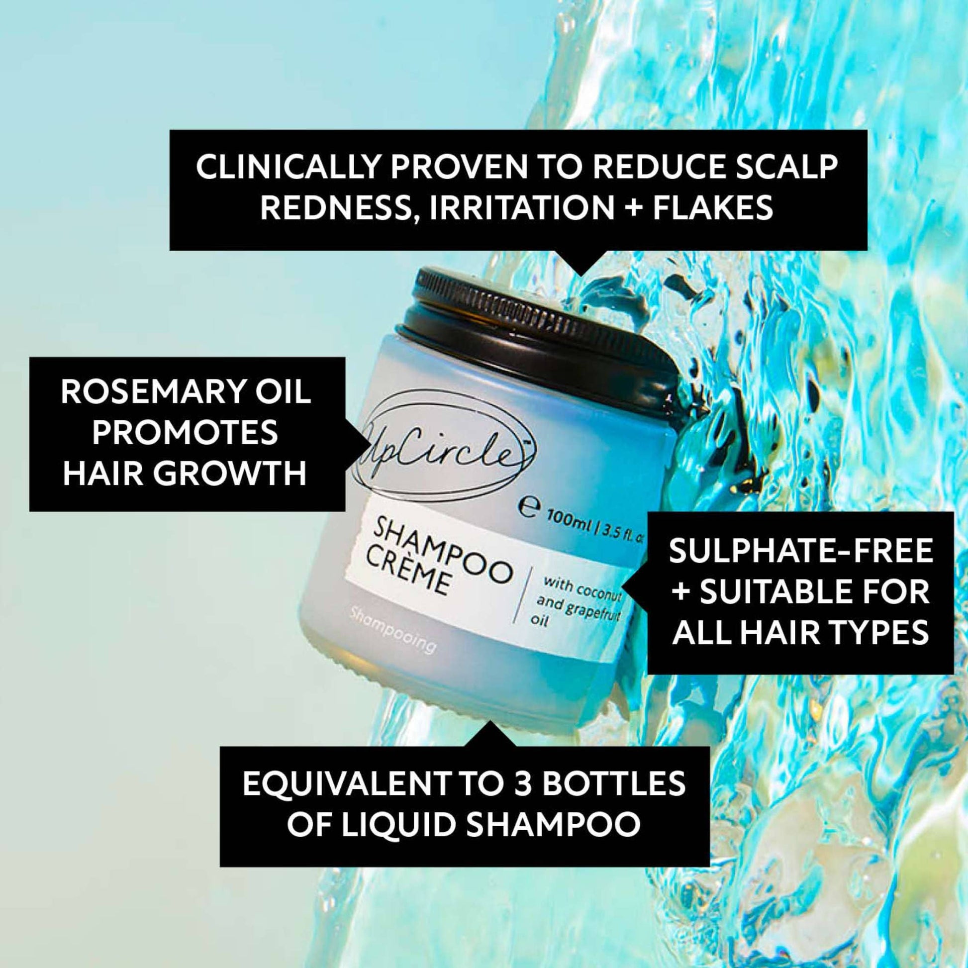 Vegan Spa Hair Care Duo with Coconut, Rosemary + Grapefruit Oils.