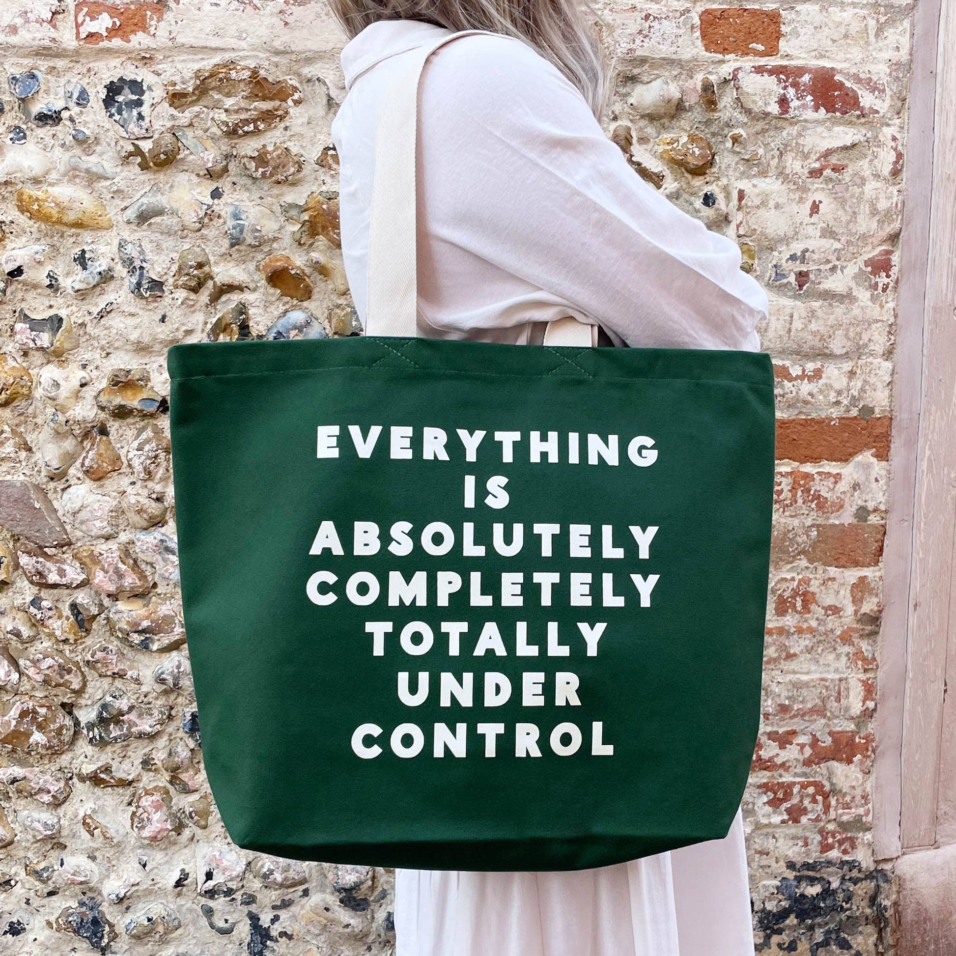 Everything is Under Control - Canvas Tote Bag: Olive Green
