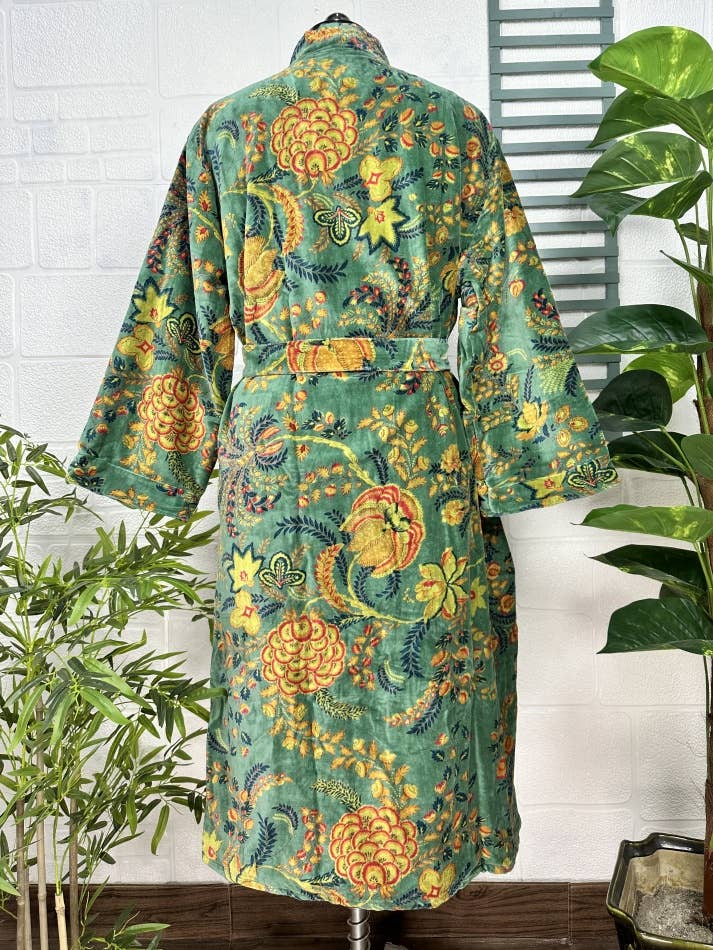 Emerald Green Luxury Velvet Robe