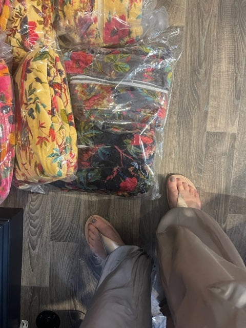 kantha - velvet robe black