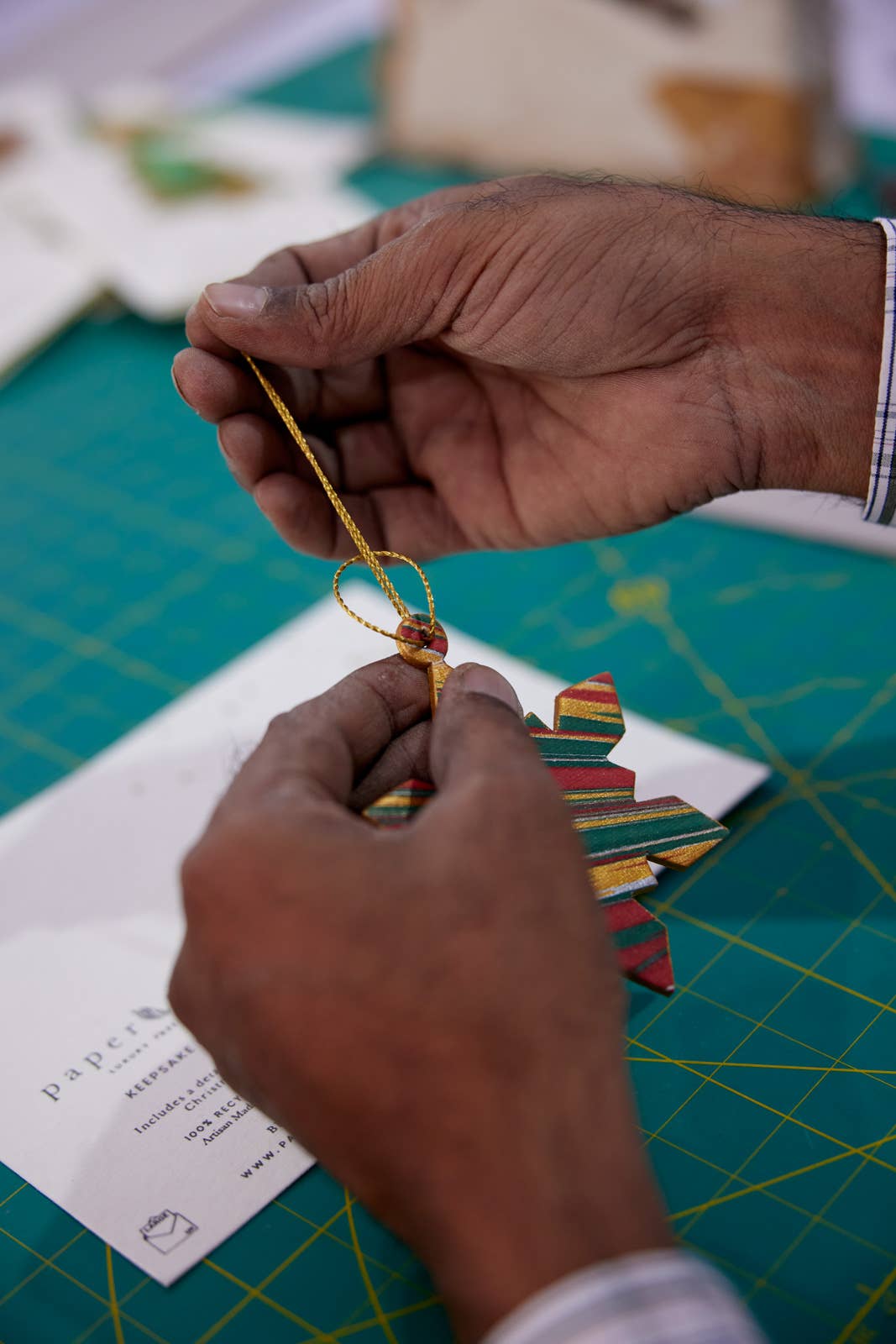 Snowflake - Keepsake Marble Ornament Greeting Card