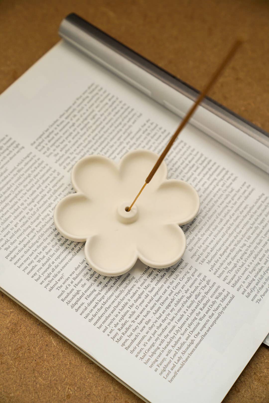 Incense Holder - Concrete - Handmade - Spring Home Decor: Powder Pink