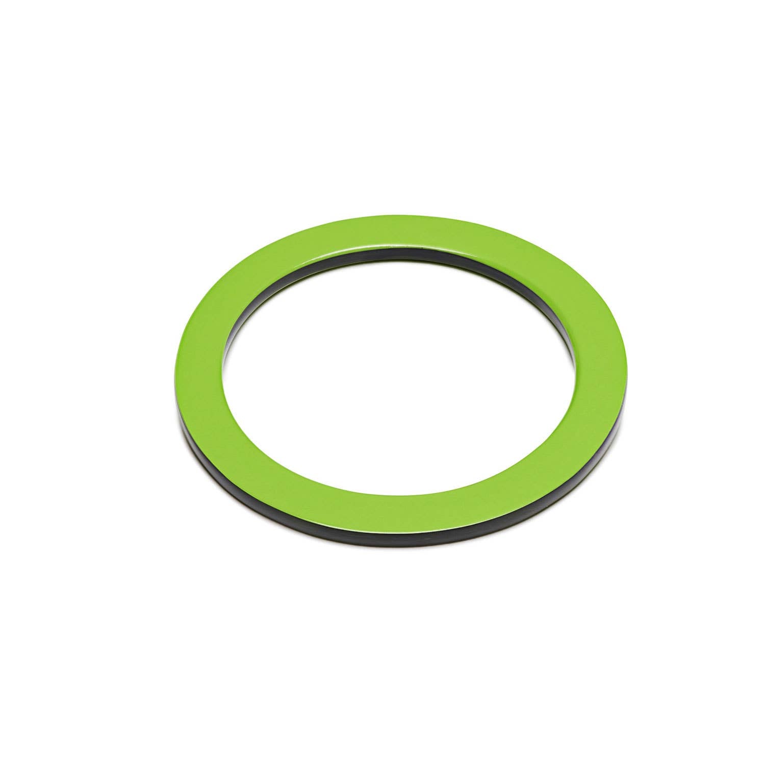Flat Lime Green and Brown Natural Bangle