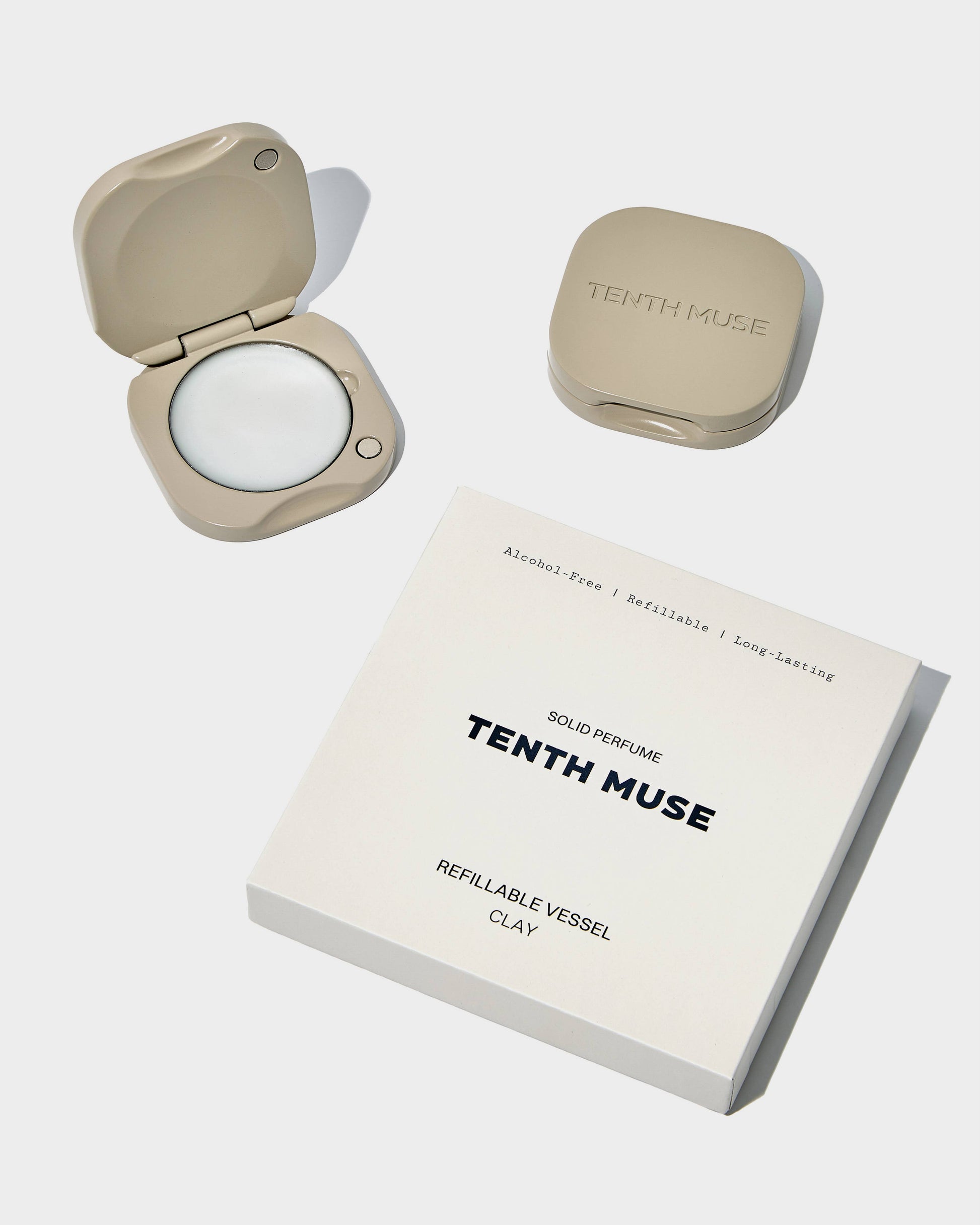 Refillable Clay Coloured Compact ( perfume not included)