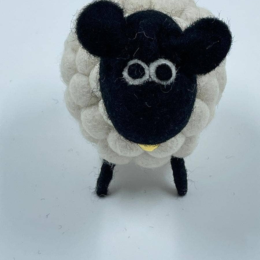 Handmade Felt White Knot Sheep Decoration