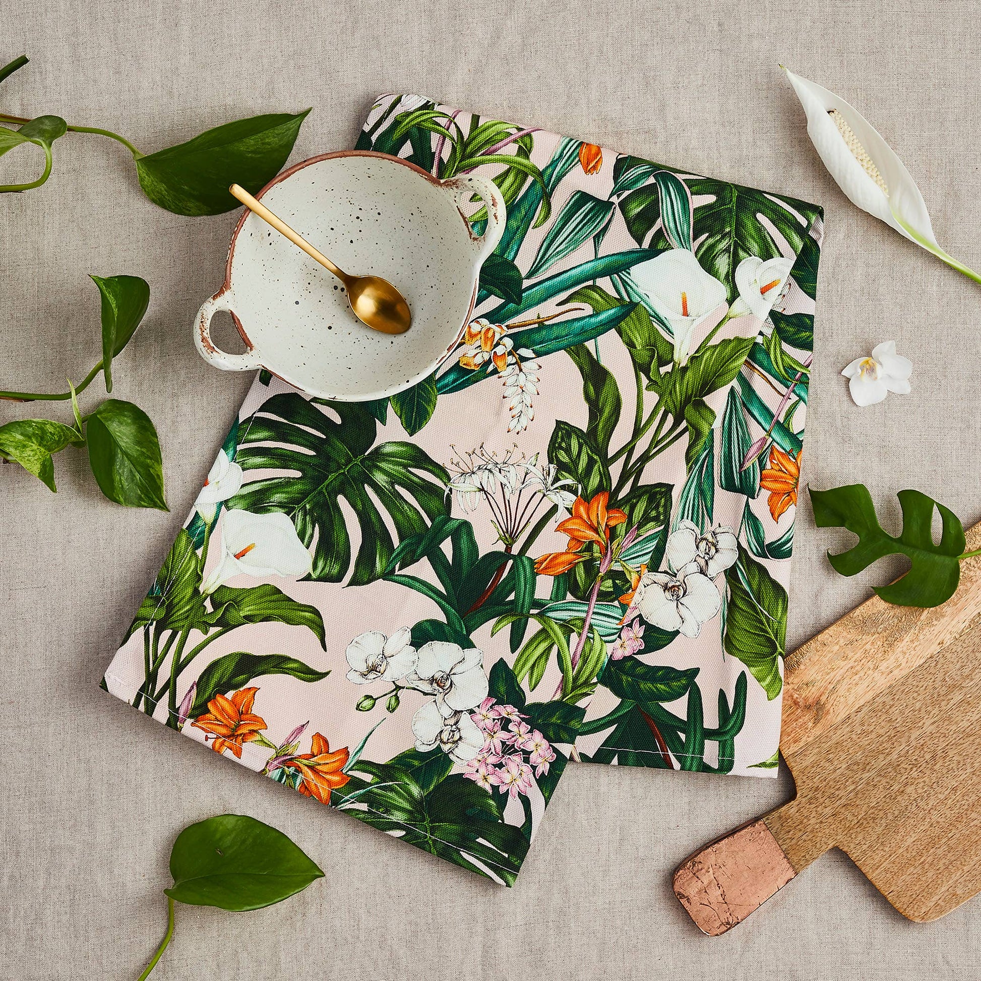 Palm House Tropics - Tea Towel - Pink