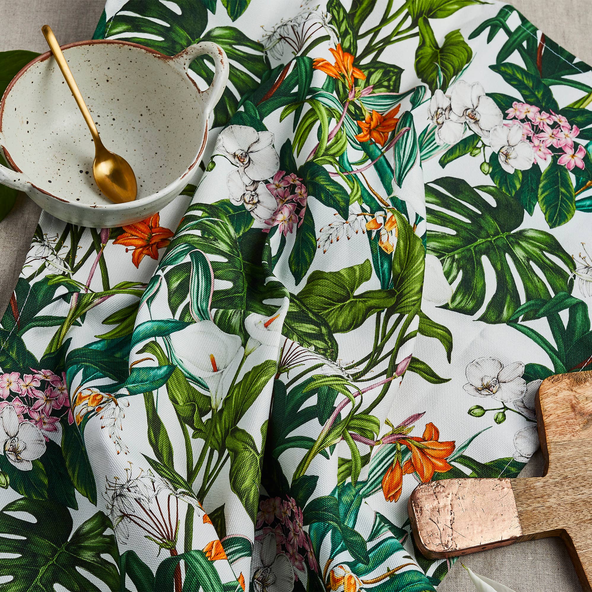 Palm House Tropics - Tea Towel - Ivory