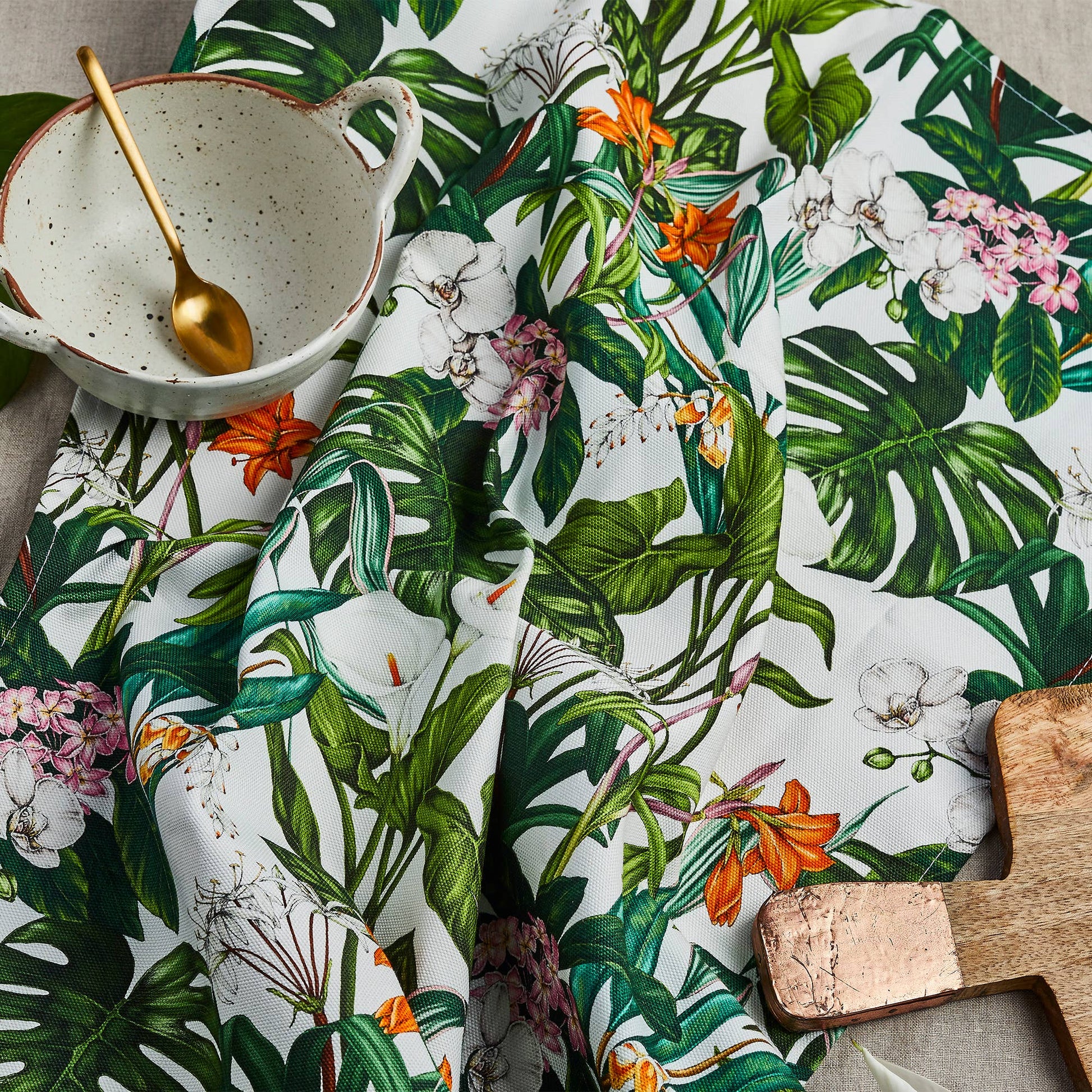 Palm House Tropics - Tea Towel - Ivory