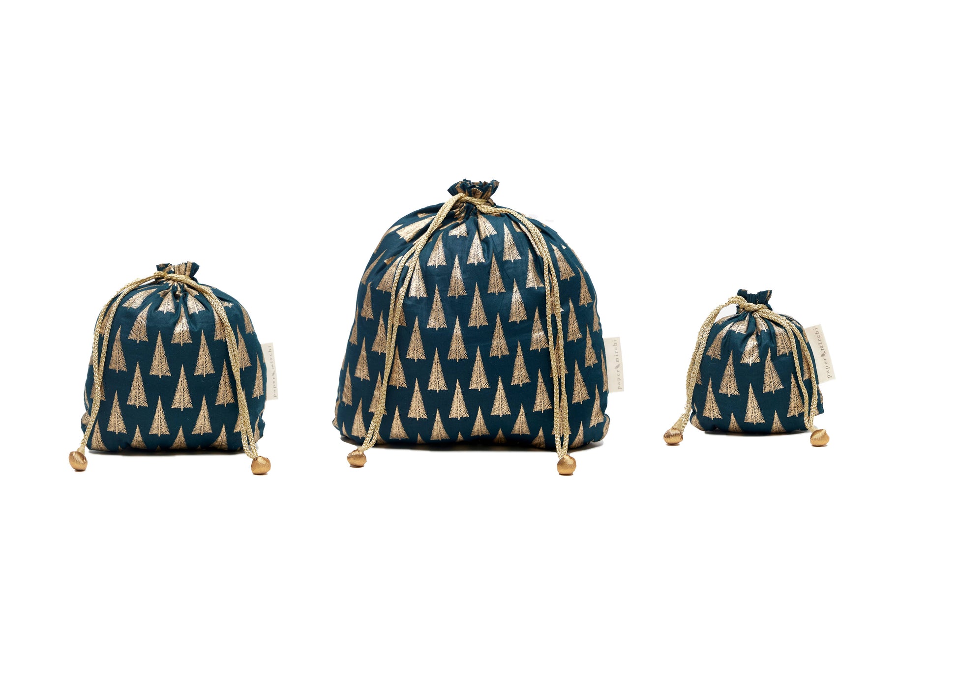 Medium Fabric Gift Bags Drawstring- : Medium - H23cm x W19cm, Scarlet Woodland