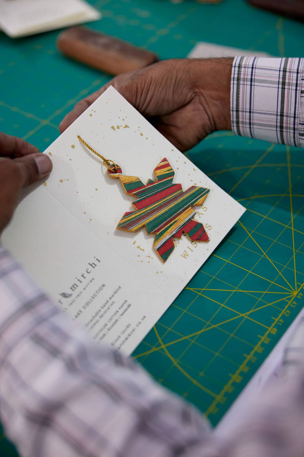 Snowflake - Keepsake Marble Ornament Greeting Card