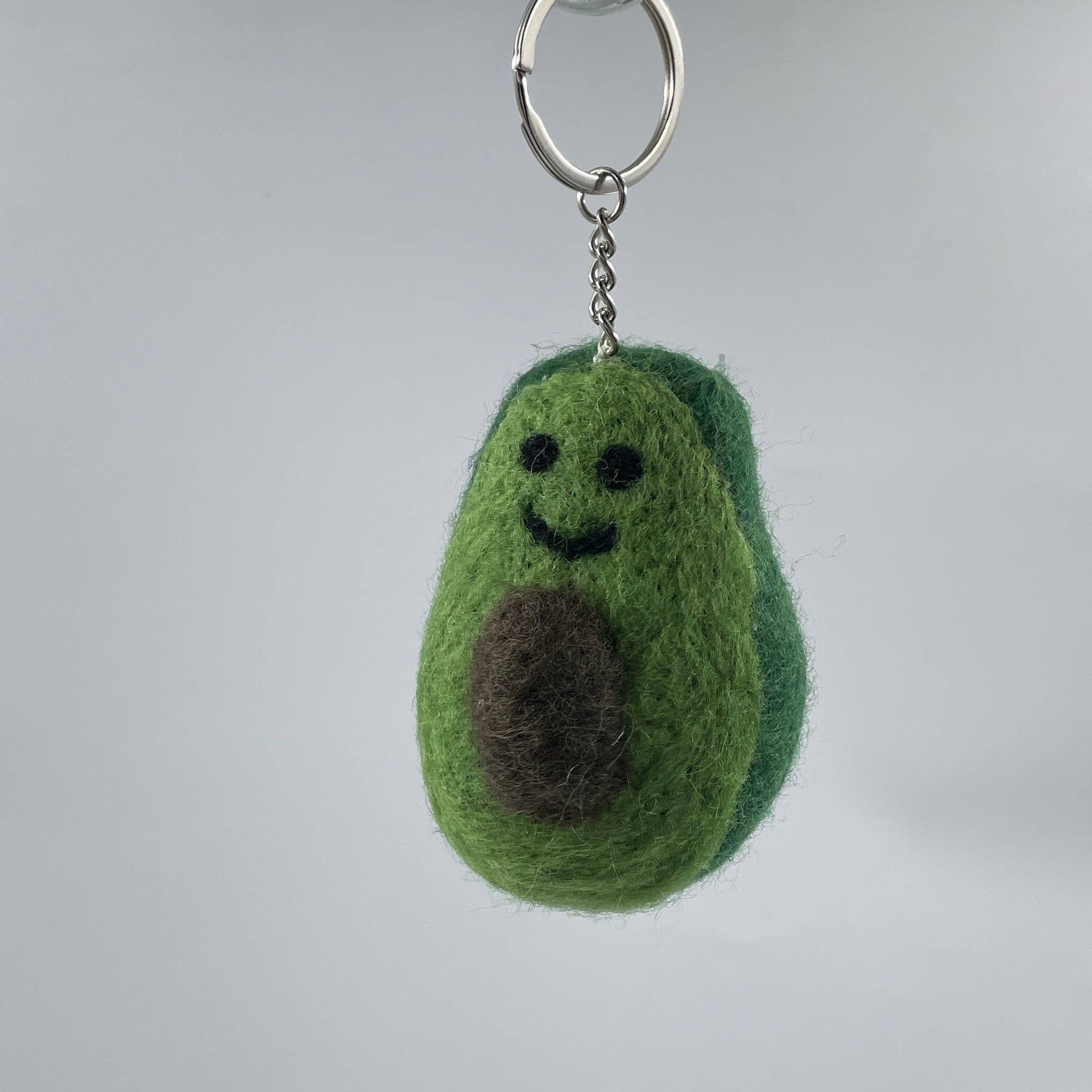 Avocado Keyring - Handmade Felt