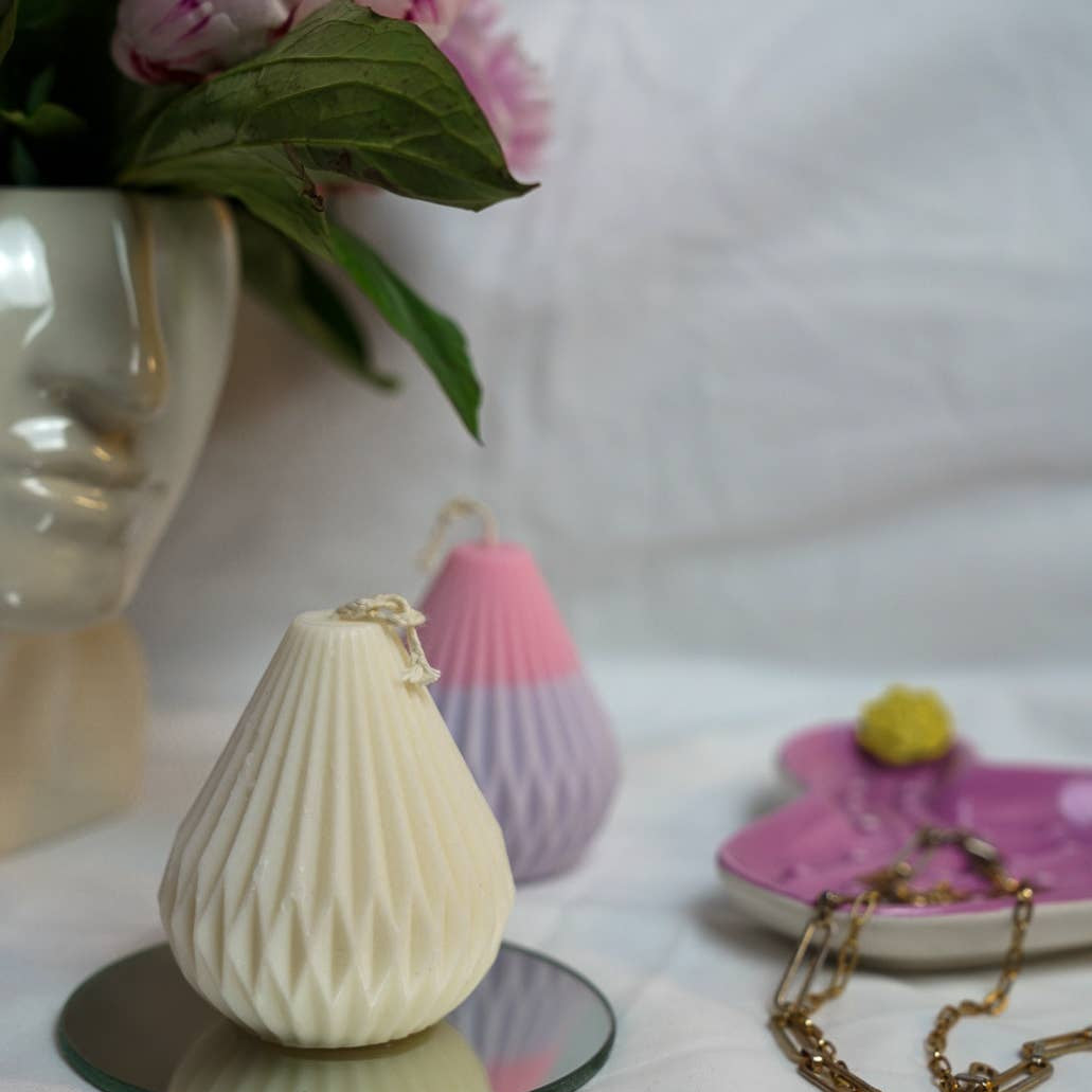 Pear Drop Candle - Handmade - Soy Wax  Candle
