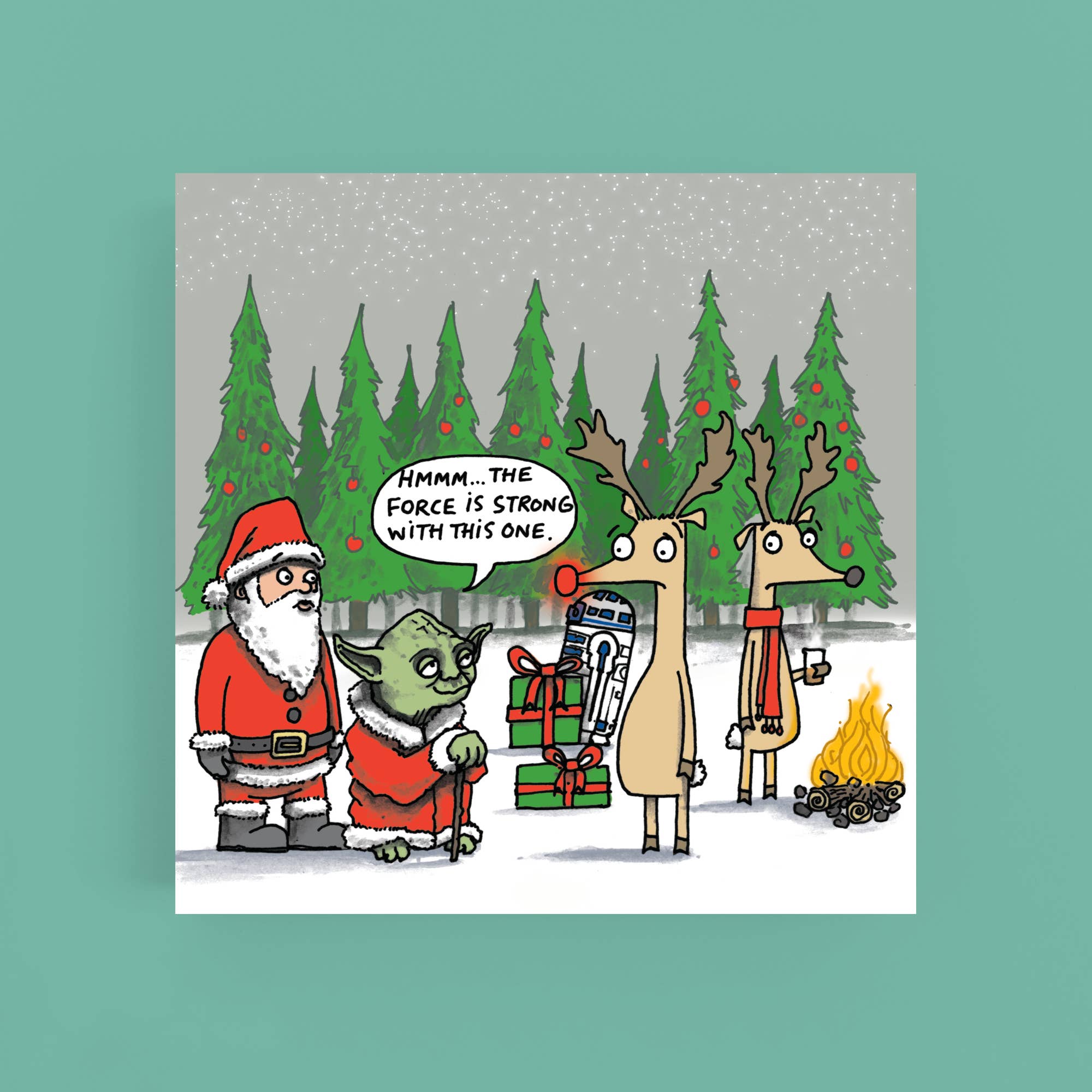 "Yoda & Rudolph''- Christmas Card